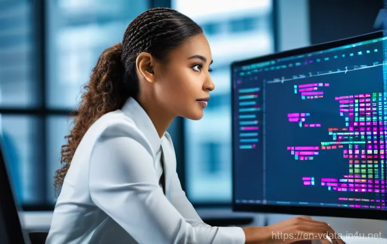 빅데이터 분석가로 성공한 사람들의 사례 - **Prompt:** A dynamic, diverse group of professional big data analysts collaboratively working in a ...