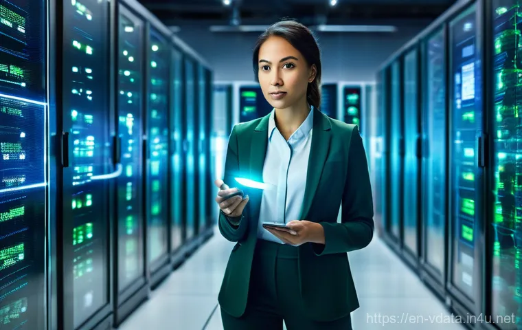 빅데이터 분석가 초보자를 위한 가이드 - **A Curious Data Detective:** A professionally dressed, diverse female data analyst in her late 20s ...